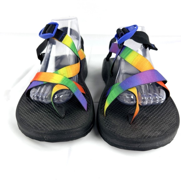 Mens Chaco 11 Z/Cloud 2 Sandals Pride Rainbow Multicolor Hiking Adjustable USA - Picture 7 of 11